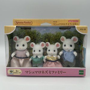 Sylvanian Families FS-33 Marshmallow Rat Family Dolls Figures Epoch Original Box